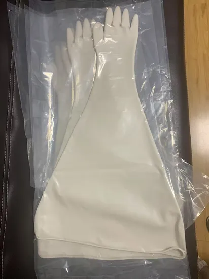 White Hypalon Glove Sterile Handling Isolator Gloves Csm