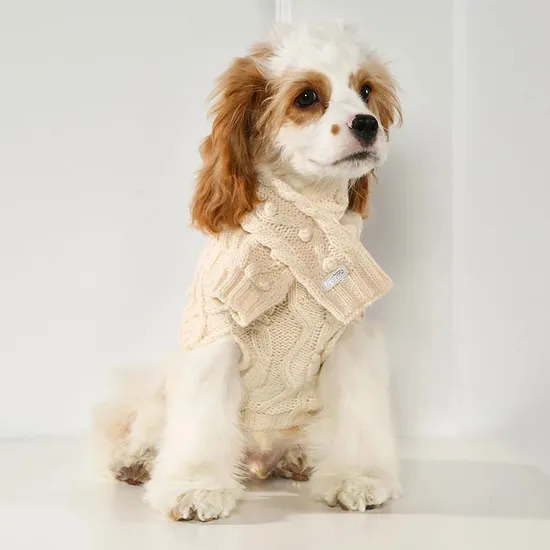 Pet Lozenge Fashionable Comfortable Diamond Pattern Good Quality Warm Knitted Soft Designed Pet Jumper Outfit Dog Sweater