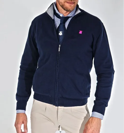 High Quality Men′ Knitwear Cardigan Cotton Cashmere Sweater Full Zip