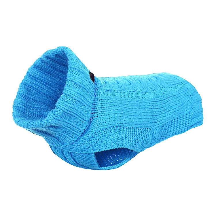 Comfortable Solid Turtleneck Knitted Cotton Pet Dog Clothes Accessories Sweater