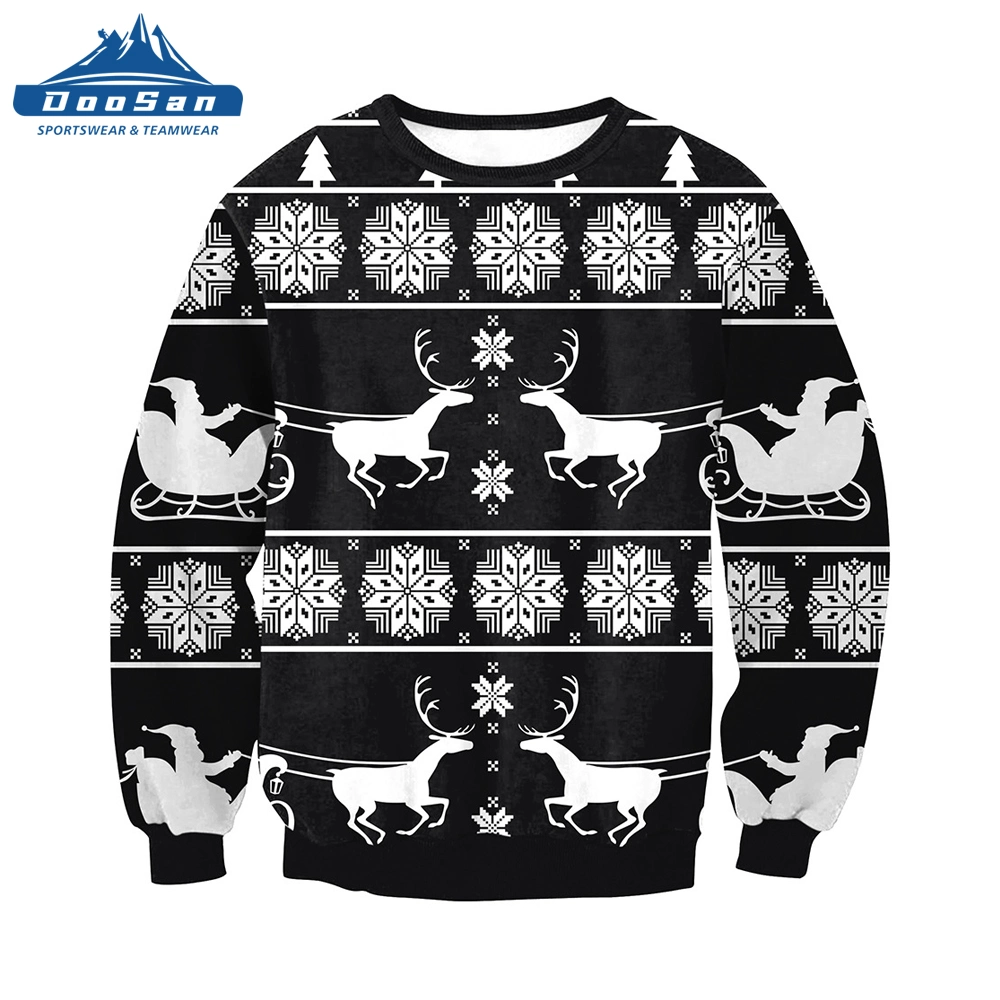 Hot Sale Customize Christmas Family Wear Christmas-Box Sweater Christmas Round Neck Sweatshirt Sublimation Custom Festival Sweater for The Youth Crowd