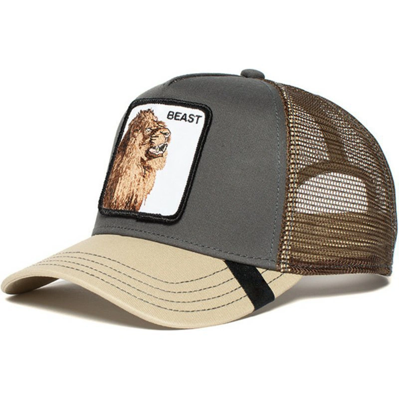 Adjustable Strapback Trucker Cap with Mesh Back and Embroidered Artwork Animal Baseball Cap