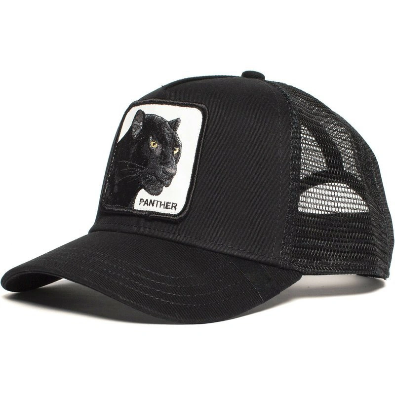 Adjustable Strapback Trucker Cap with Mesh Back and Embroidered Artwork Animal Baseball Cap