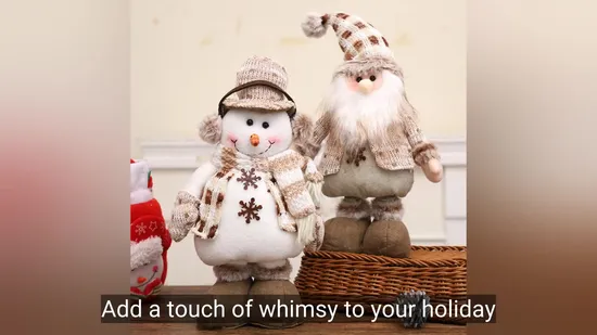 Adorable Christmas Decoration Extendable Gnomes Retractable Stretchable Legs Knitted Christmas Dolls 