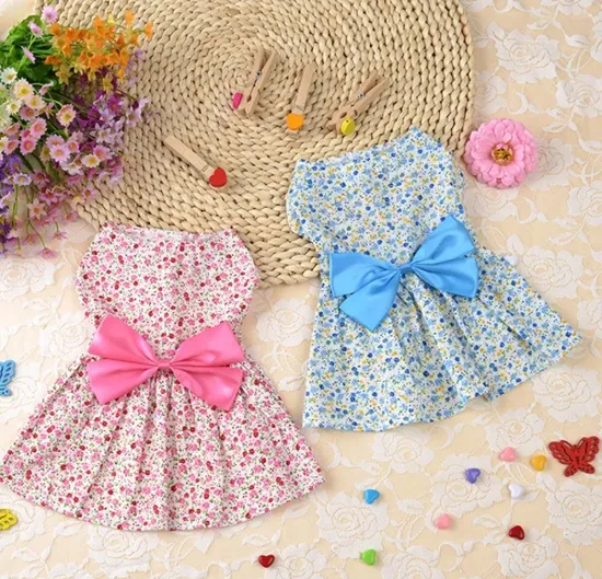 Cute Pet Small Dog Clothes Princess Dress, Pet Dog Tweed Sweater 