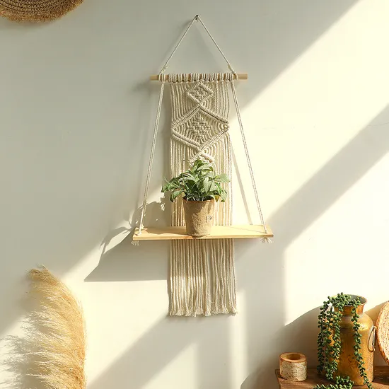 Wholesale Bohemian Hand Knitted Woven Tapestry Cotton Decoration Bedroom Home Decoration 