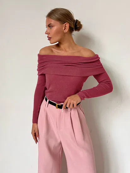 Spring Feminine Slim Solid Color Pullover One