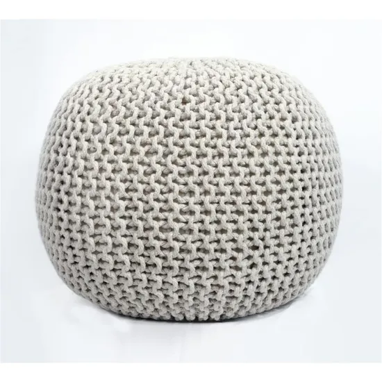 Promotional Round Pouf Ottoman Hand Knitted Gifts Furniture Couch Room Home Decoration 