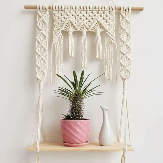 Hot Sale Knitted Macrame Toy Hammock, Stuffed Animal Toy Storage, Kids Room Decor 