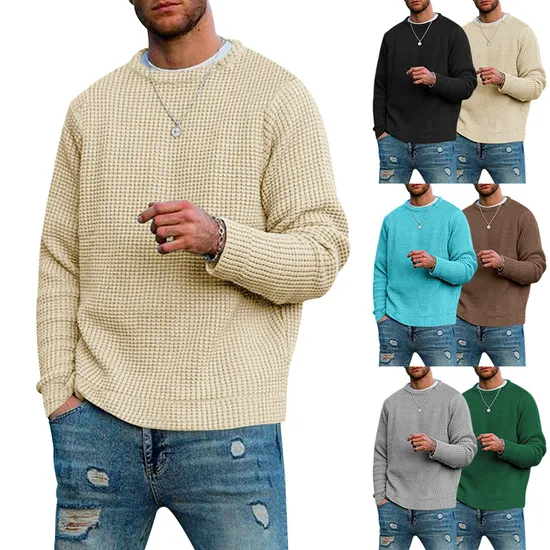 Fashion Winter Knitwear Turtleneck Knitted Long Sleeve Men′s Rib Pullover Knitting Sweater for Men 