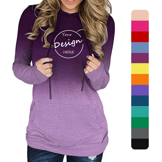 2025 Women′s Comfort Wash Garment Dyed Hoodies Women′s Loose Fit Hoodies Fashionable Good Quality Color Block Breathable Hoodies 