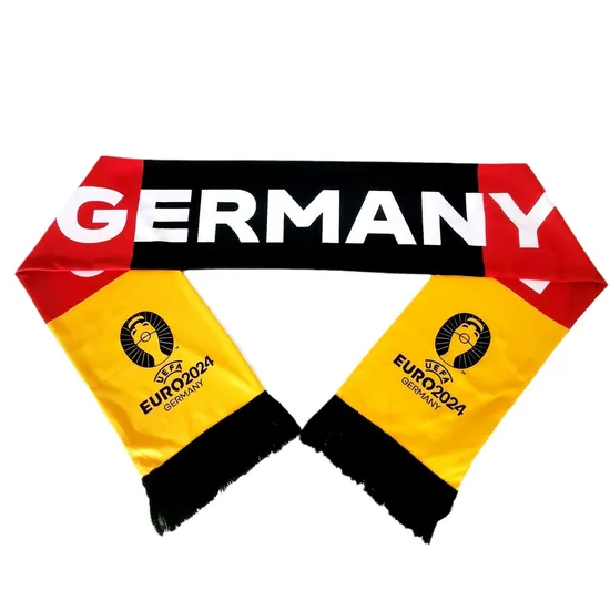 Wholesale Sublimation Printing Soccer Polyester Scarf Custom Design Country Flag Football Club Fan Scarf 