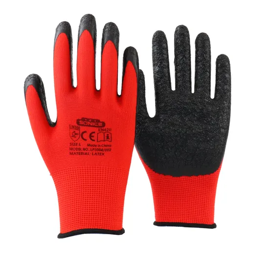 Wholesale Men Industrial Grip Heavy Duty Safety Hand Latex Construction Gloves 