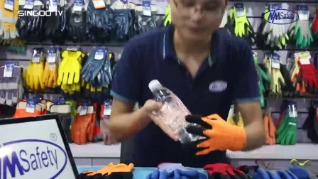 Nmsafety Palm and Thumb Coated Cinke Latex Building Work Glove 