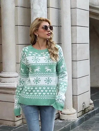 Winter Fall Adult Unisex 12gg Knit Jumper Wholesale Custom Ugly Christmas Men Womens Casual Sweater Pullover 