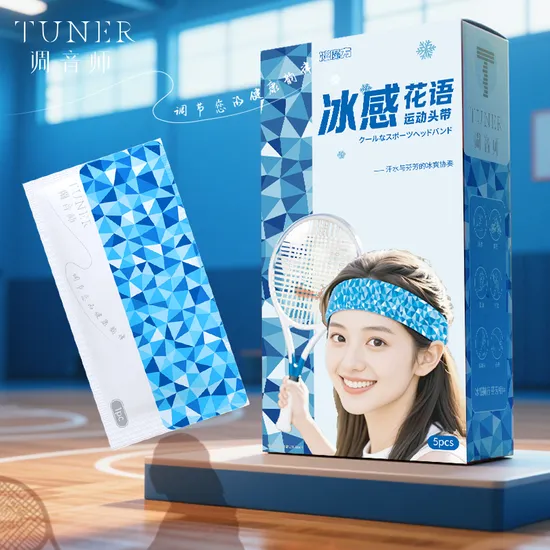 Summer Business Outdoor Sports Portable Hydrogel Cooling Scarf Wristsband for Instant Cooling Relief 