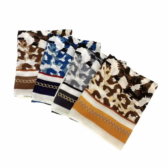 Animal Pattern Hijab Scarf Muslim Headband Lady Polyester Fashion Shawl Jersey Tudung 