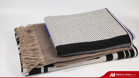 Luxury Scarves Collections 100% Pure Wool Cashmere Solid Scarf 